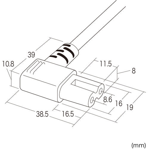 SANWA 전원 코드 KB-DM2L-02 1 개