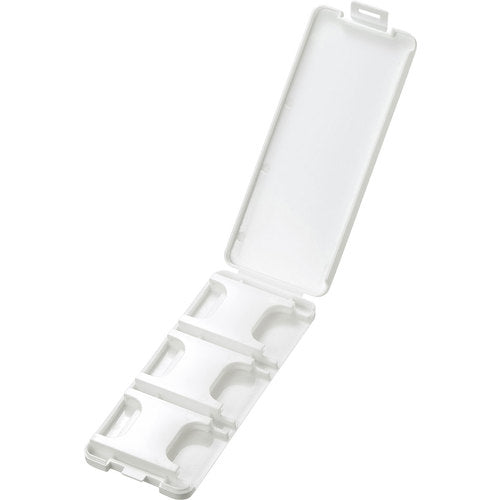 SANWA SD 카드 케이스(6장 수납·화이트) FC-MMC23SDW 1개