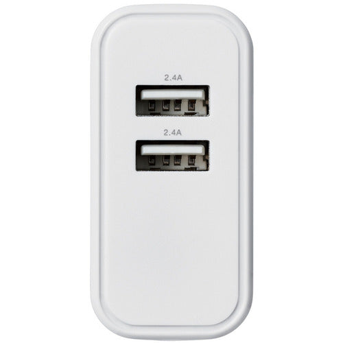 ELECOM AC 충전기 24W USB Type-A(암) 2포트 MPA-ACU05WH 1개