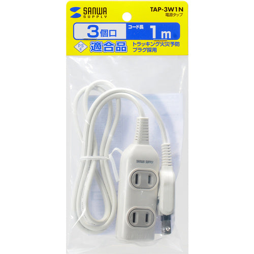 SANWA Power Tap TAP-3W1N 1 piece