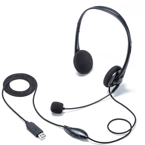 SANWA USB 헤드셋 MM-HSU09BK 1개