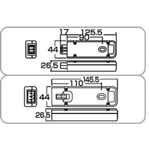 SANWA 15A Power Outlet Bar Extension Adapter (with 0.4m VCTF Cord Connector) TAP-ME7051T04 1 piece