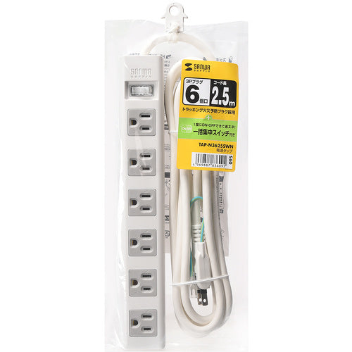 SANWA Power Tap TAP-N3625SWN 1 piece