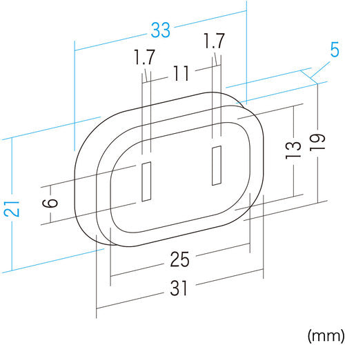 SANWA Plug Safety Cover (for 2P, 6 pieces) TAP-PSC5N 1 S