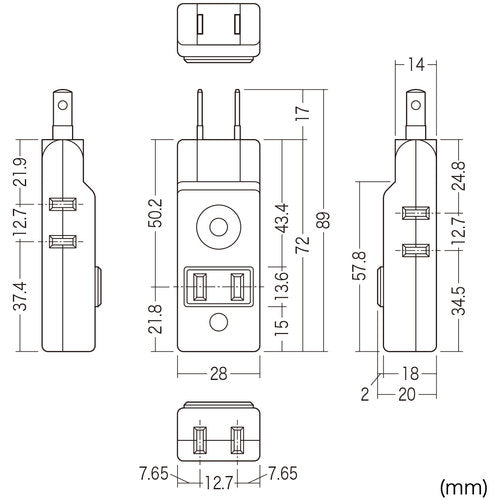 SANWA Swing Mini Tap TAP-AC10W 1 piece