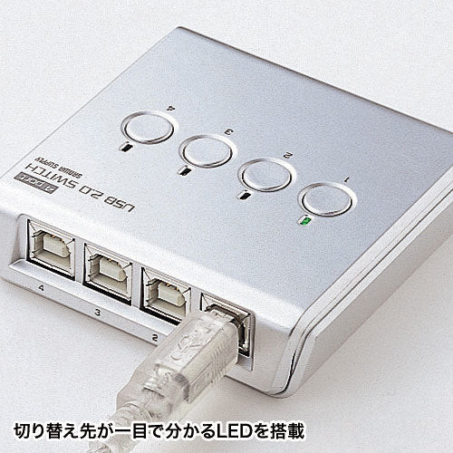 SANWA USB 2.0 manual switch (4 circuits) SW-US24N 1 piece