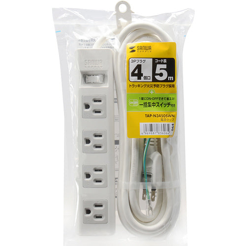 SANWA Power Tap TAP-N3450SWN 1 piece