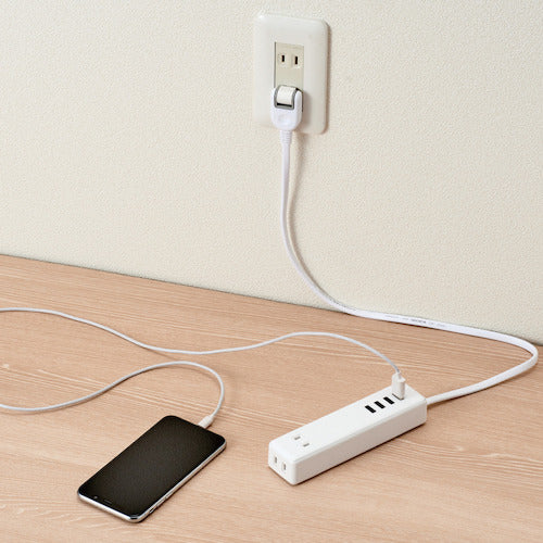 ELECOM Mobile USB Tap (0.6m cable/2 ports + 4 ports) MOT-U11-2406WH 1 unit