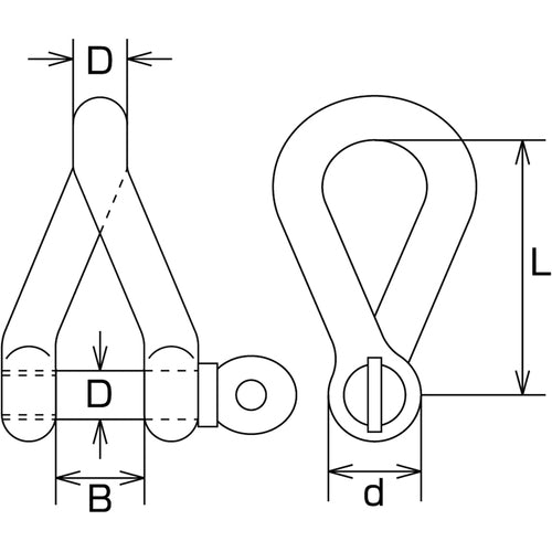 水本 ステンレス ヒネリシャックル 呼び10mm B-1241 1 個