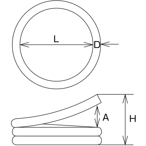 Mizumoto Stainless Steel Double Link Rope Inner Diameter 40mm (4 pieces) B-1657 1 bag