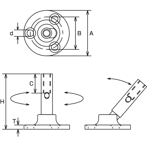水本 ス吊金具(ビス止めタイプ) テンレス 回転パッドナット 使用荷重0.29kN B-2277 1 個