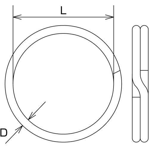 Mizumoto Double Link (Iron Nickel Plated) Inner Diameter 20mm (10 pieces) B-1618 1 bag