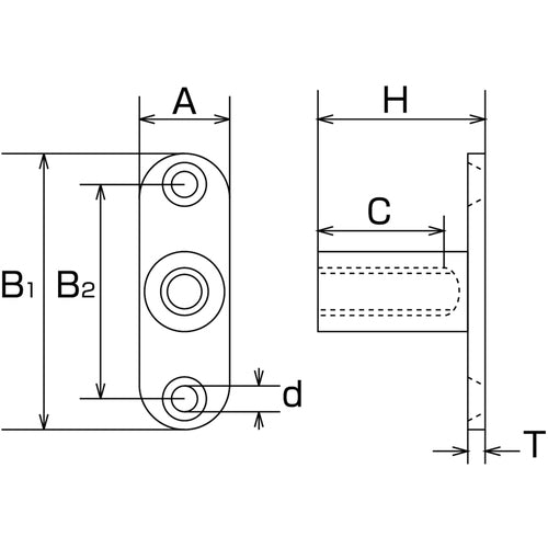 水本 吊金具(ビス止めタイプ) ステンレス パッドナット 捻子径M−6 B-1971 1 個