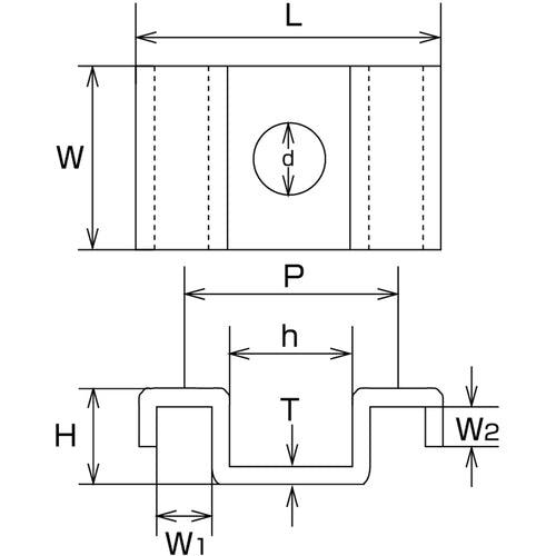水本 ステンレス グレーチングクリップ GCF型 ピッチ35.3mm B-2170 1 個