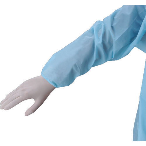 ハクゾウメディカル ハクゾウプラスチックガウンGP ゴムそでタイプ ブルー 15枚/箱 3087596 1 箱