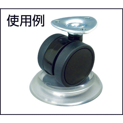 TRUSCO 캐스터용 접시 고무 부착 60MM 블랙 12개입 TUR600-BK-12 1봉