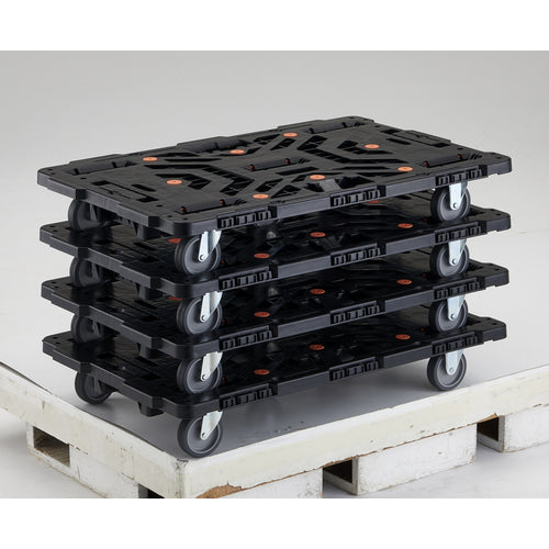 TRUSCO Interlocking Resin Flat Truck Beetle 900X600 Flexible 3 Wheels BT900J3-E100 1 unit