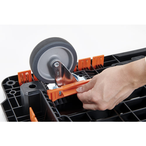 TRUSCO Bulk Purchase Interlocking Plastic Platform Cart Beetle 900X600 Swivel 3 Wheels Set of 4 BT900J3-E100-M4 1 S