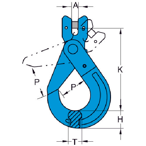 YOKE G-100 Clevis Locking Hook (Pin Type) 3.2T X-026-10 1 pc