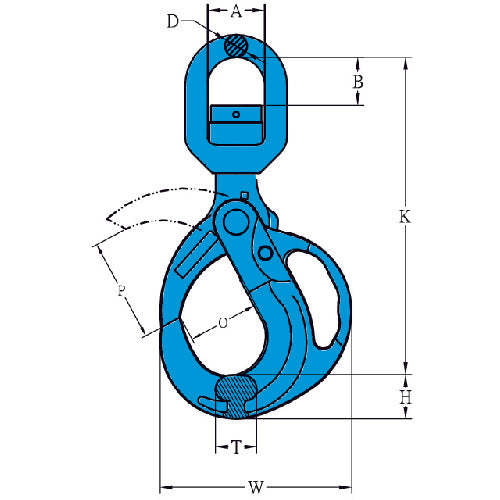 YOKE G-100 Grip Locking Hook (Swivel Type) 12.8T X-952N-20 1 pc