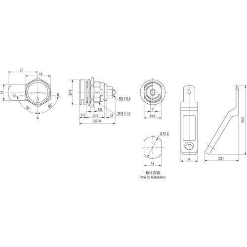 도치기야 핸들 키 락 TL-293 1개