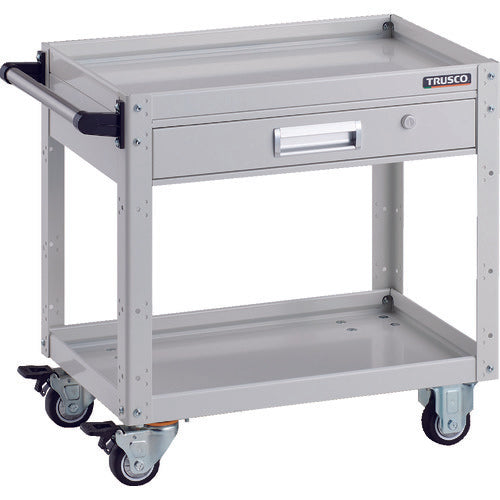 TRUSCO Tool Wagon Eagle Wagon 600 x 400 x H600 with drawer, urethane wheels, white EGW-662VU-W 1 unit
