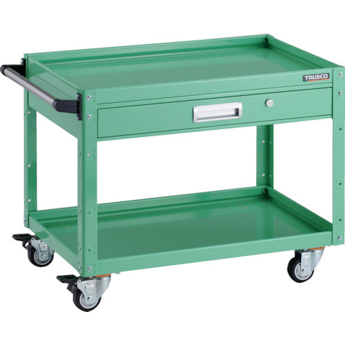 TRUSCCO 툴 왜건 이글 왜건 750×500×H600 인출부 우레탄 4륜 자재 영 그린 EGW-672VUJ-YG 1대