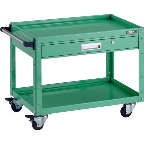 TRUSCO Tool Wagon Eagle Wagon 750X500 with Drawer 4 Free-Wheel Young Green EGW-672VJ-YG 1 Unit