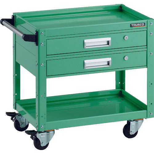 TRUSCO Tool Wagon Eagle Wagon 600X400 with Drawer 4 Free-Wheel Young Green EGW-662V2J-YG 1 Unit