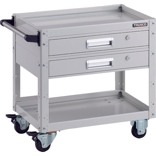 TRUSCO Tool Wagon Eagle Wagon 600 x 400 x H600 with 2 drawers White EGW-662V2-W 1 unit
