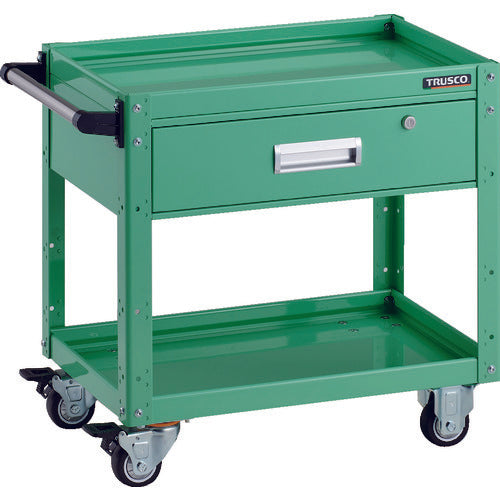 TRUSCO Tool Wagon Eagle Wagon 600 x 400 with 1 deep drawer, urethane wheels, Young Green EGW-662YU-YG 1 unit
