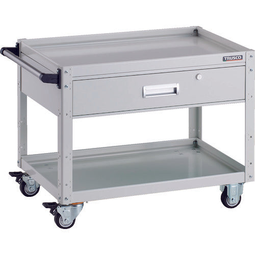 TRUSCCO 툴 왜건 이글 왜건 750×500 심형 1단 인출부 우레탄 바퀴 화이트 EGW-672YU-W 1대