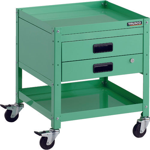 TRUSCCO 툴 왜건 래빗 왜건 500X500 인출 2단 부착 고무 바퀴 영 그린 RBW-652X YG 1대