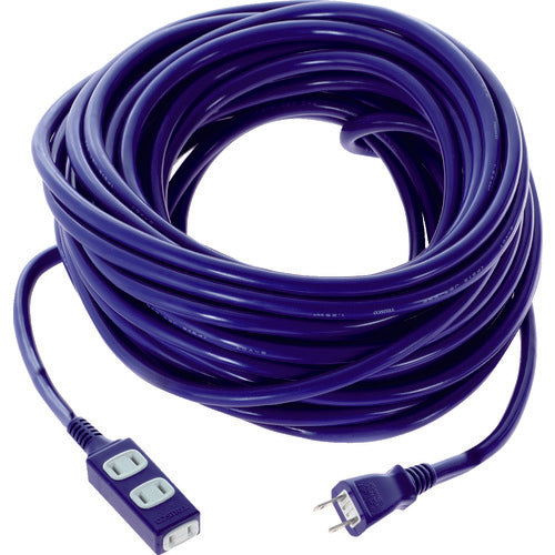 TRUSCO Soft Type Plug 3-Outlet Tap Type 20m Violet TRIS15-203-VI 1 Piece