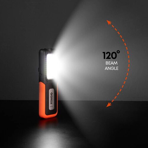 GROZ 充電式LEDハンドライト 5W COB LED/395 1 個