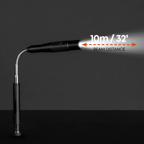 GROZ 充電式伸縮自在マグネットハンドLEDライト LED/132R 1 個