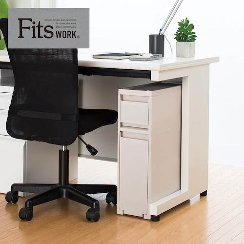 TENMA Fitswork Under-desk drawer case that can hold disaster prevention supplies, SL 2-tier, 811000978, 1 unit