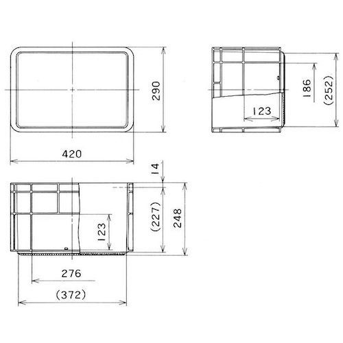 YAZAKI Polytainer 23.5L Blue PT-24 ST B10 1 piece