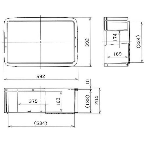 YAZAKI ポリテナー 36L ブルー PT-36C ST B10 1 個