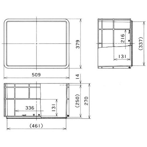 YAZAKI Polytainer 42L Blue PT-42C ST B10 1 piece