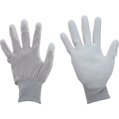 TRUSCO Copper Fiber ESD Gloves Palm Coated Type L Size ESD-GPCL 1 Pair