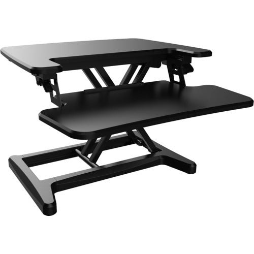 TRUSCO Gas Pressure Tabletop PC Desk Alcove Black 550 x 415 with Keyboard Stand TMT107SS-BK 1 Unit