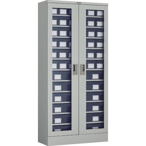 TRUSCCO 컨테이너 랙 케이스 밴 랙 케이스 L형 양열 도어 도전 인출소 X36개