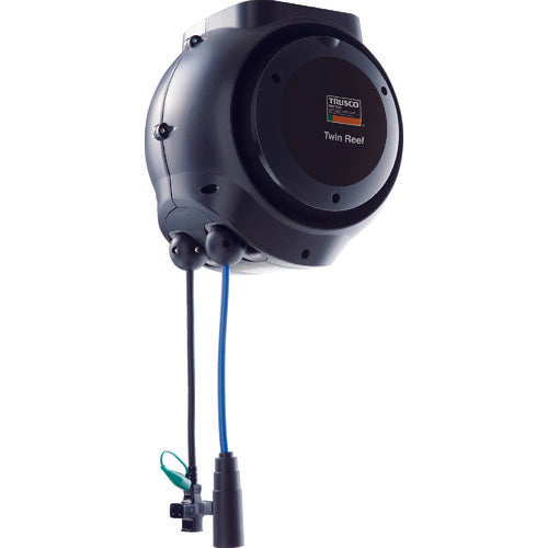 TRUSCO Twin Reel Air Φ6.5 x 10M Cord 3-core x 10M TAC10-65-3 1 unit
