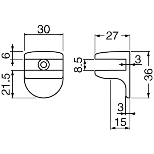 TRUSCO 棚受け金具ブラケット 棚グリップ シルバー 板厚5〜8mm用 亜鉛合金ダイカスト製 TSG58-SV 1 個