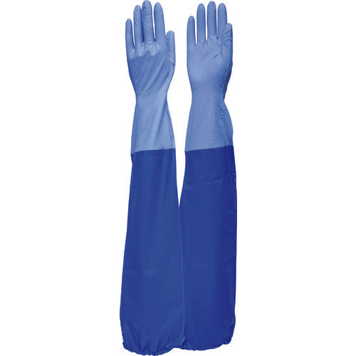 S.T. Gloves No. 380 Nitrile Thin with Arm Covers M Blue ST76084 1 Pair