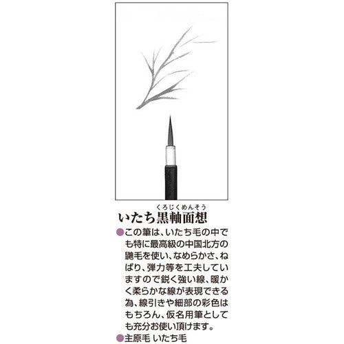 아카시야 붓 아이들 흑축면상(중) PN-23 1개