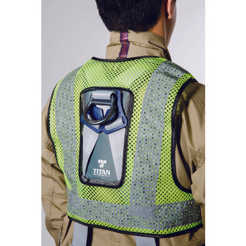 Three Like Full Harness Compatible Ventilated Reflective Vest SPIDER300/Fluorescent Yellow x Glass Beads FH-VL-FYSV 1 Unit
