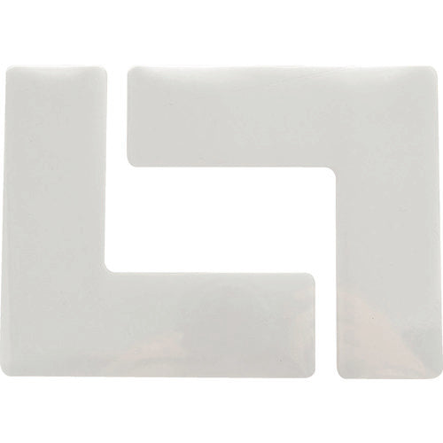 TRUSCO 耐久フロアサインズL型 Mサイズ 白4枚(2シート) DFSL-M-W 1 袋