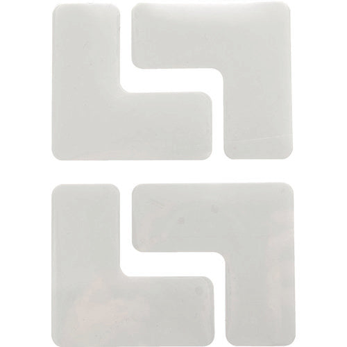 TRUSCO 耐久フロアサインズL型 Sサイズ 白4枚(1シート) DFSL-S-W 1 袋